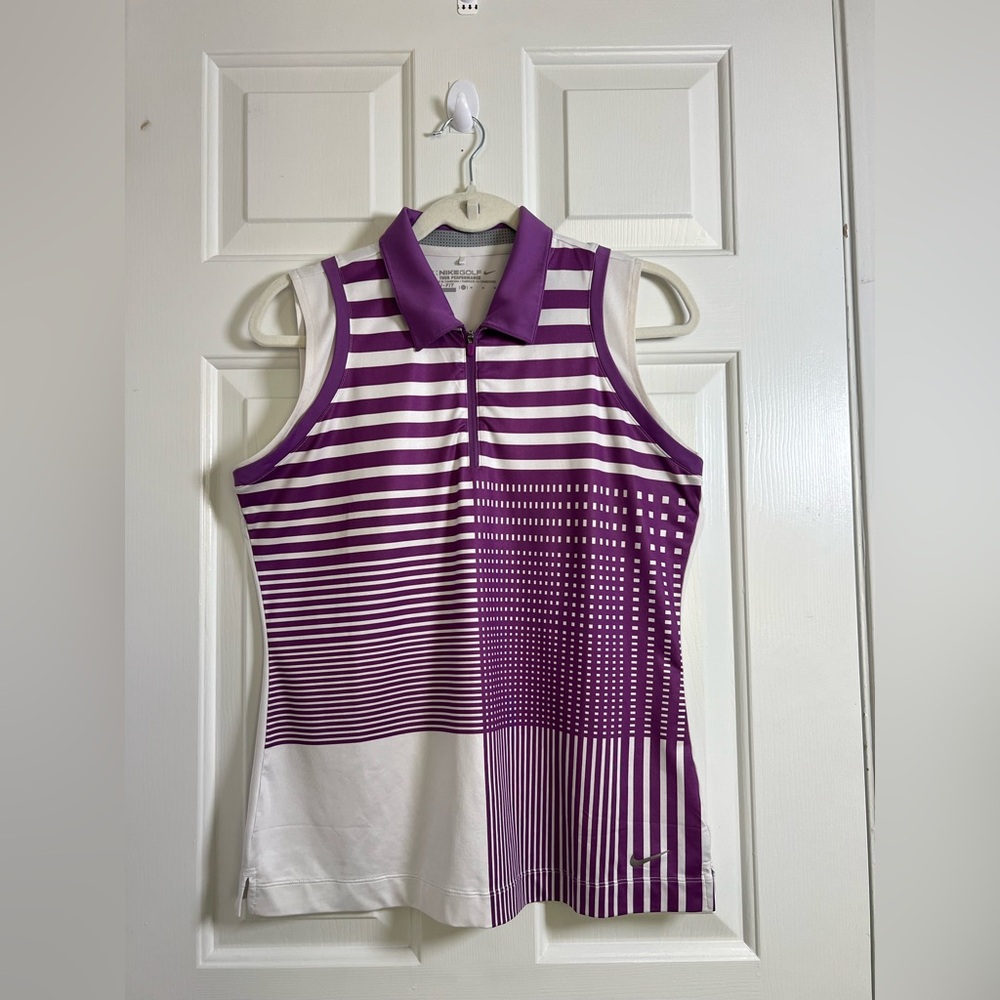 Nike golf Purple and White Patterned‎ Tank Top - Picture 3 of 10